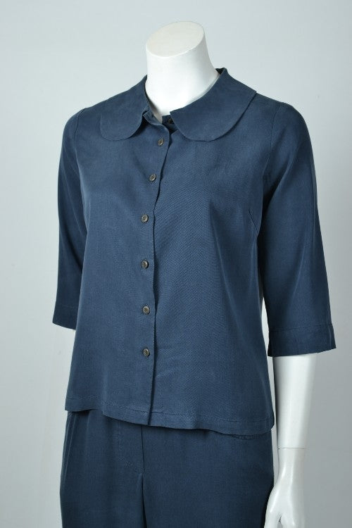 Blus med krage
