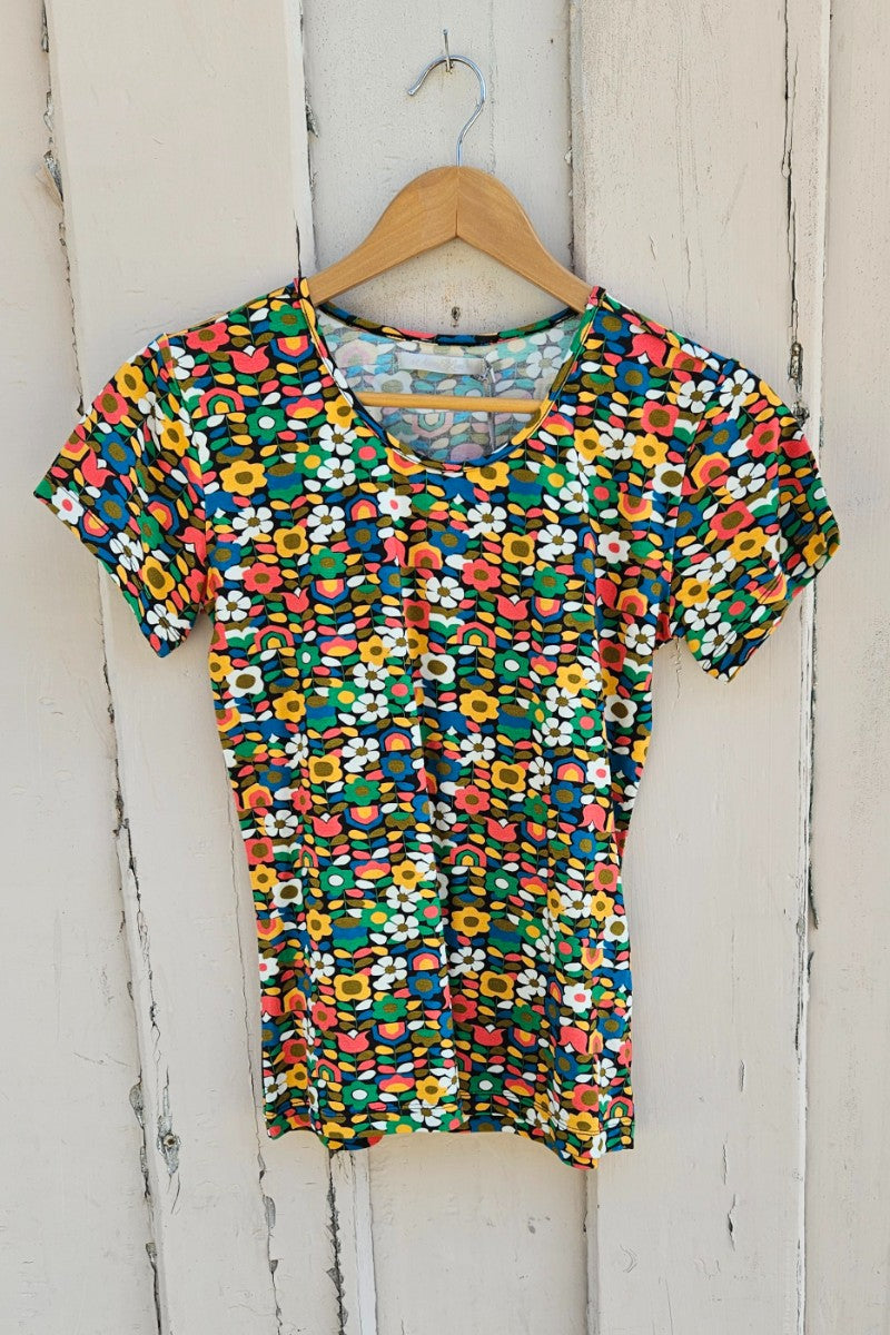 Kortärmad trikåtop