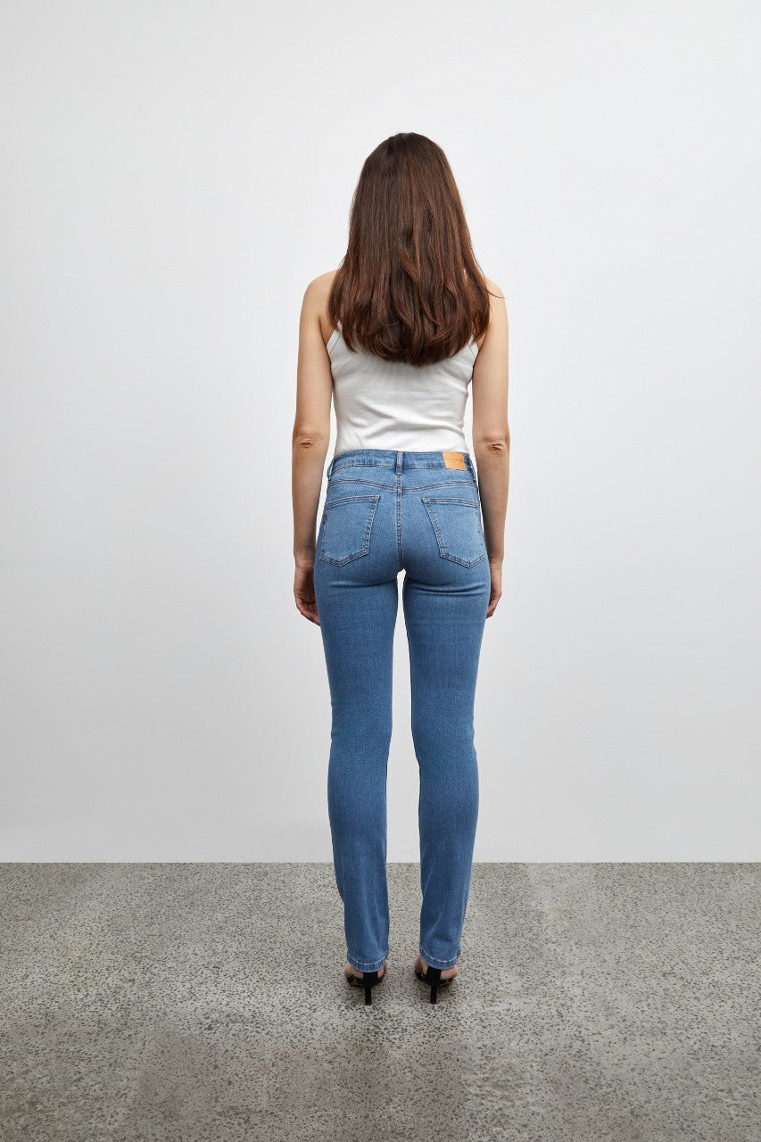 Jeans Emma medium blue 32" långa