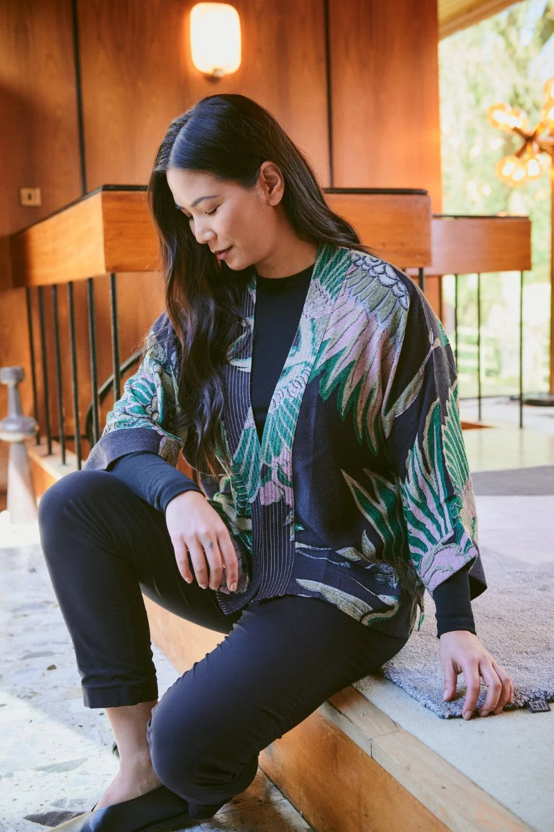 Kort kimono ull