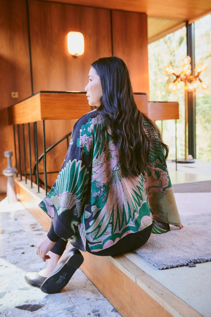 Kort kimono ull