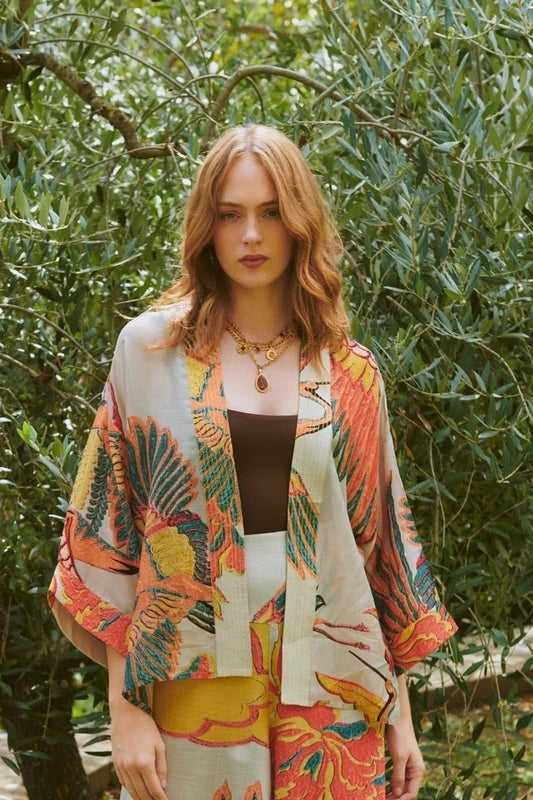 Kort kimono - One hundred stars