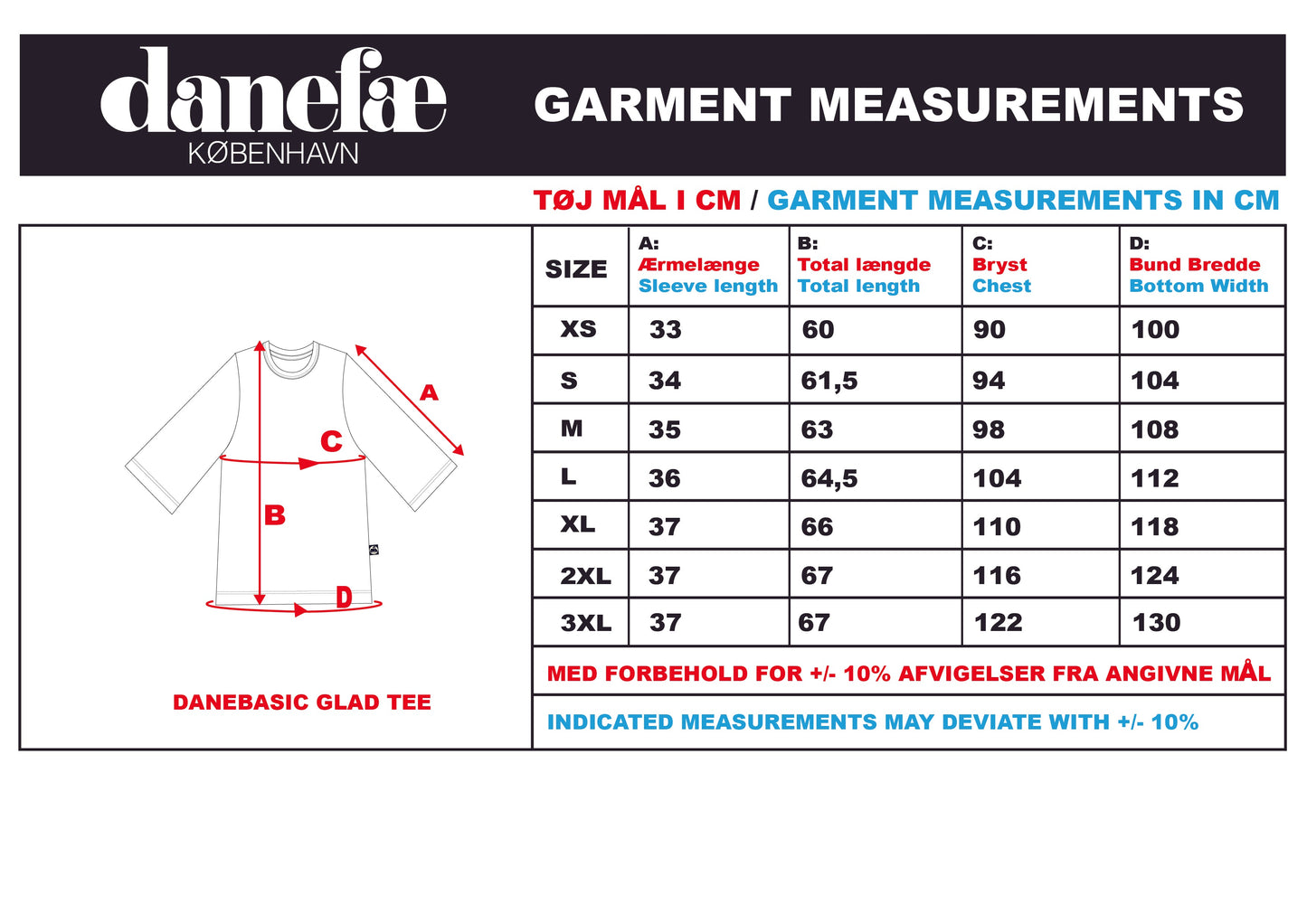 T - shirt Basic Glad - Danefae
