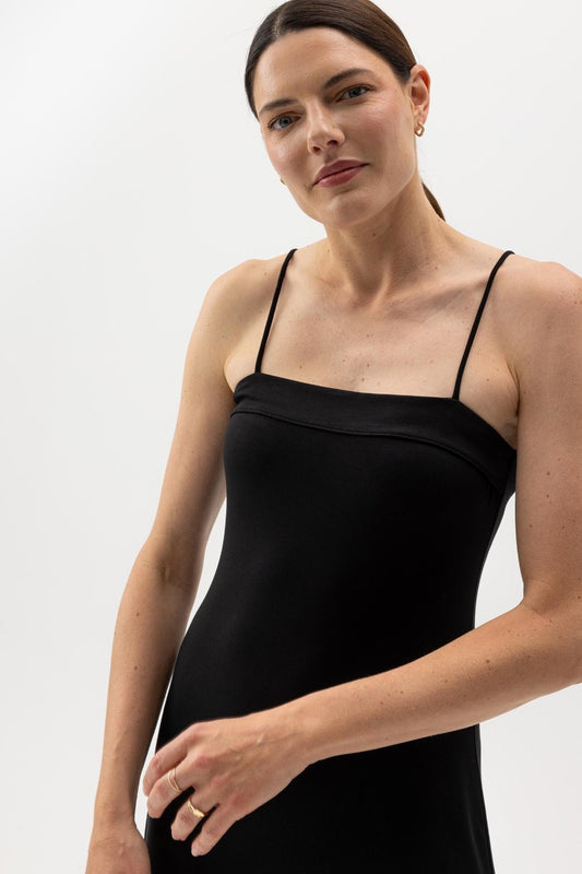 Slipdress i viscosetrikå - Holebrook