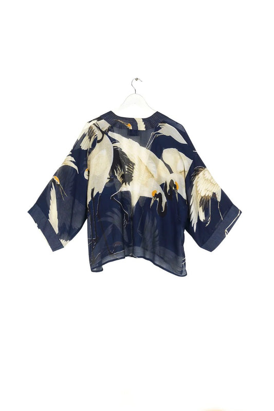 Kort kimono Stork Navy - One hundred stars