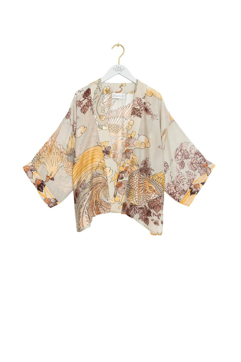 Kort kimono Phoenix Grey