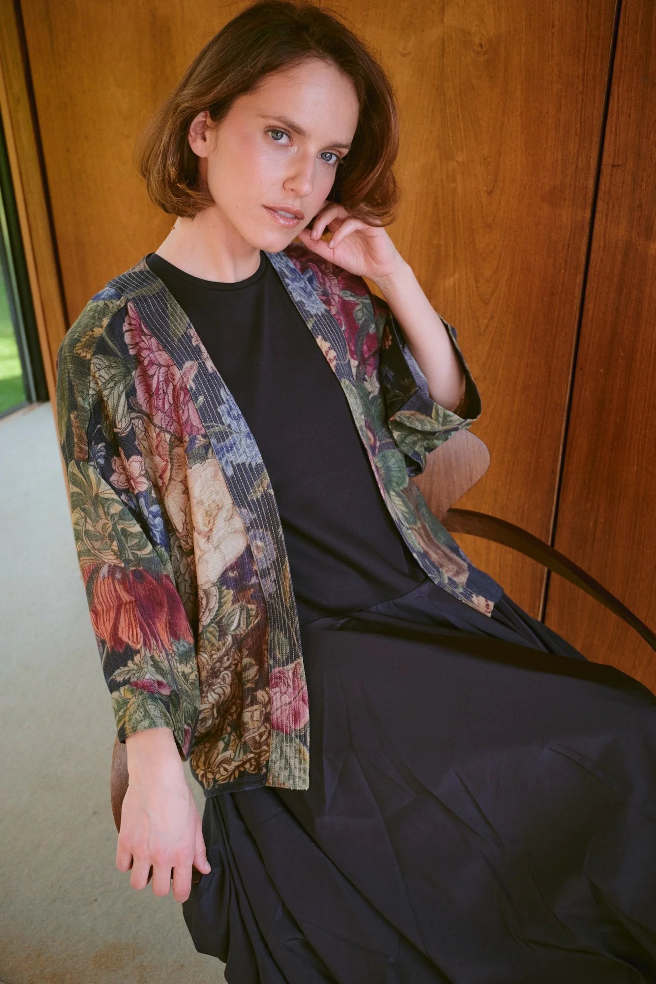 Kort kimono ull