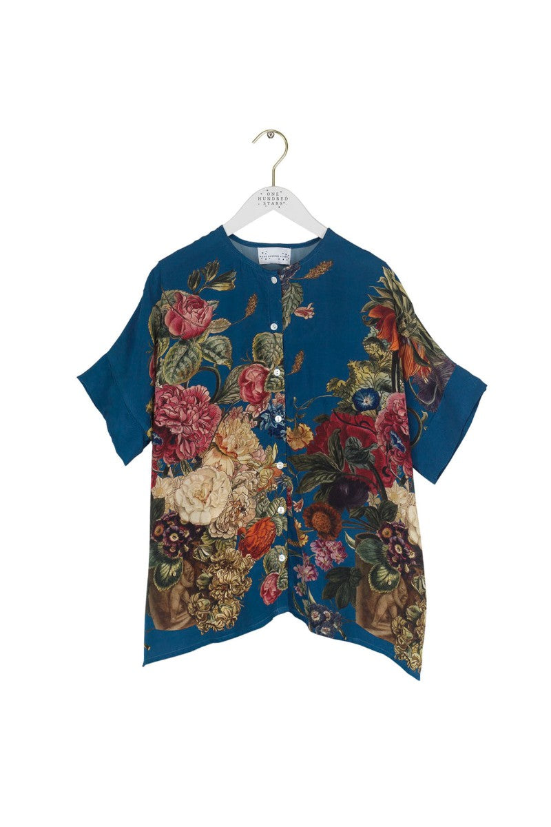 Tea blouse Primula Teal - One hundred stars