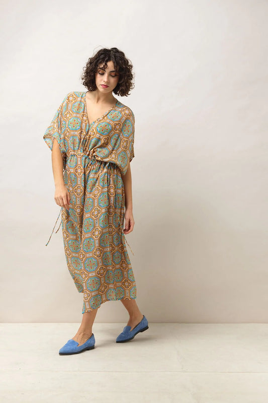 Stringdress Vintagetiles Blue - One hundred stars