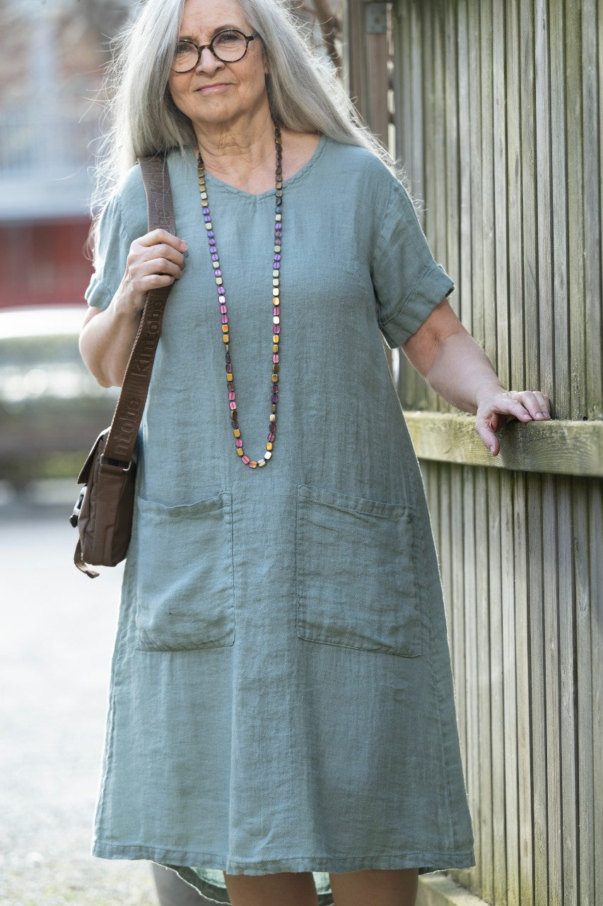 Linneklänning Panamaväv