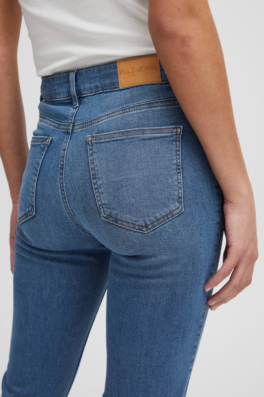 Jeans Emma medium blue 32" långa - Pulz