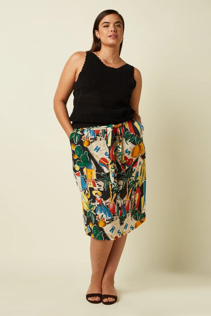 Lola Button Skirt Tropez - King Louie - Flerfärgad - 40 - KLlolabuttonskirttropez - 40