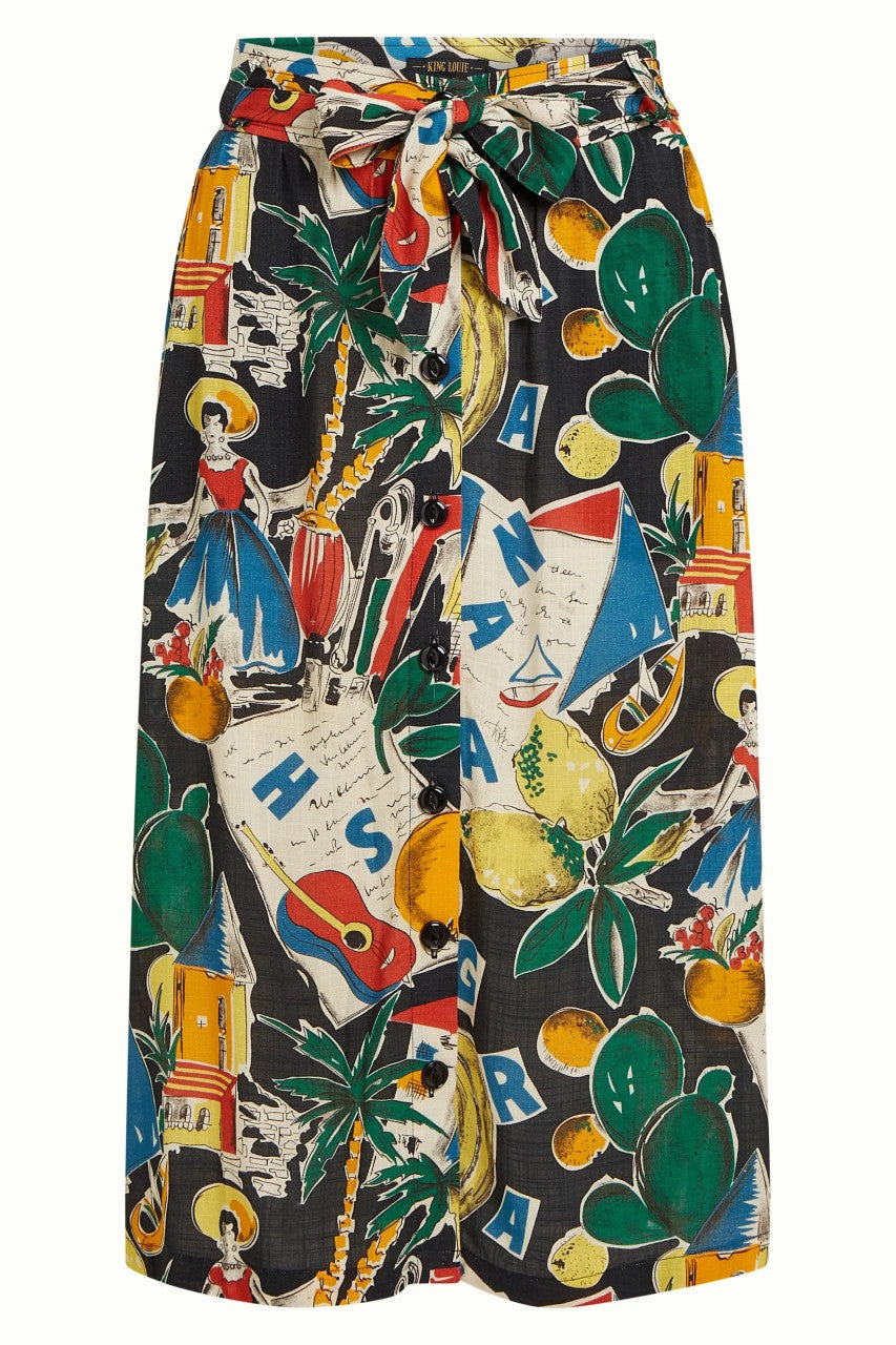 Lola Button Skirt Tropez - King Louie