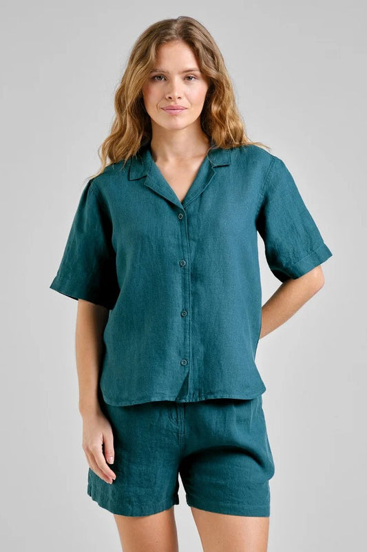 Linneskjorta Torup - Dedicated - Grön - XS - Dedicatedshirttorup - petrol - XS