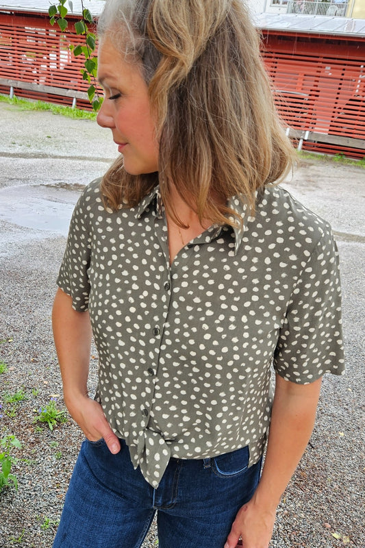 Viscoseblus - Karin Sömmare - Grå - L - 172B - Grå - L
