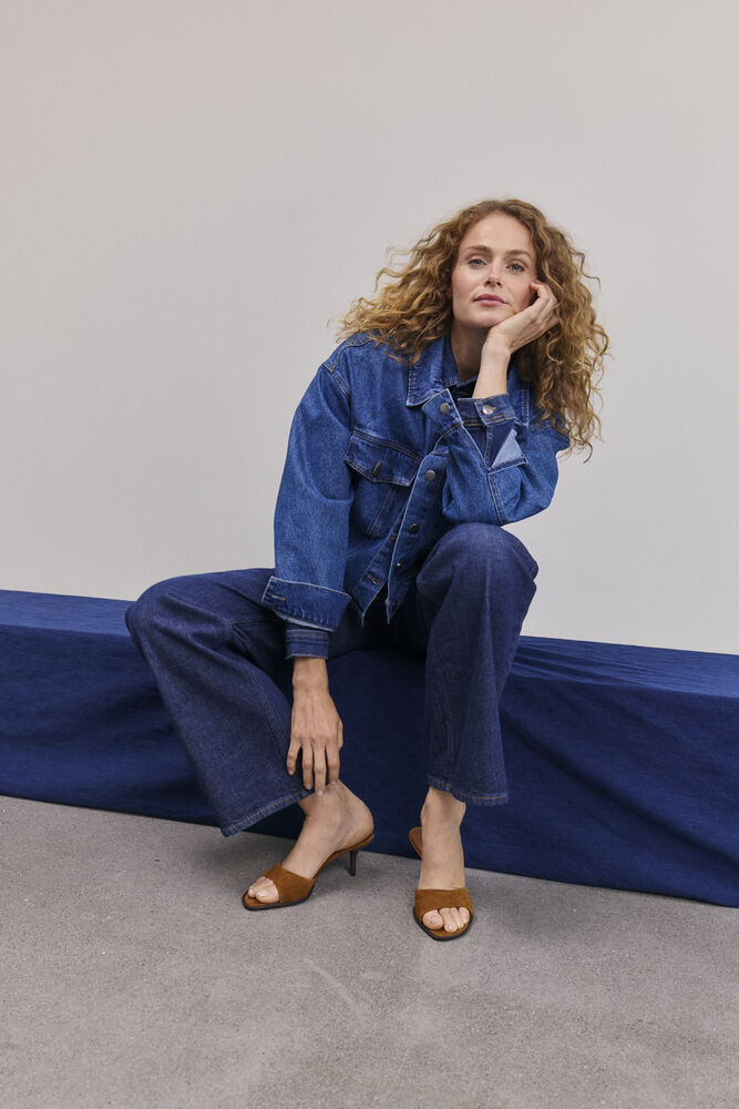 Jeans Vega Wide leg Dark Blue - Pulz - Marin - 25 - Pulz7173 - drkblue - 25