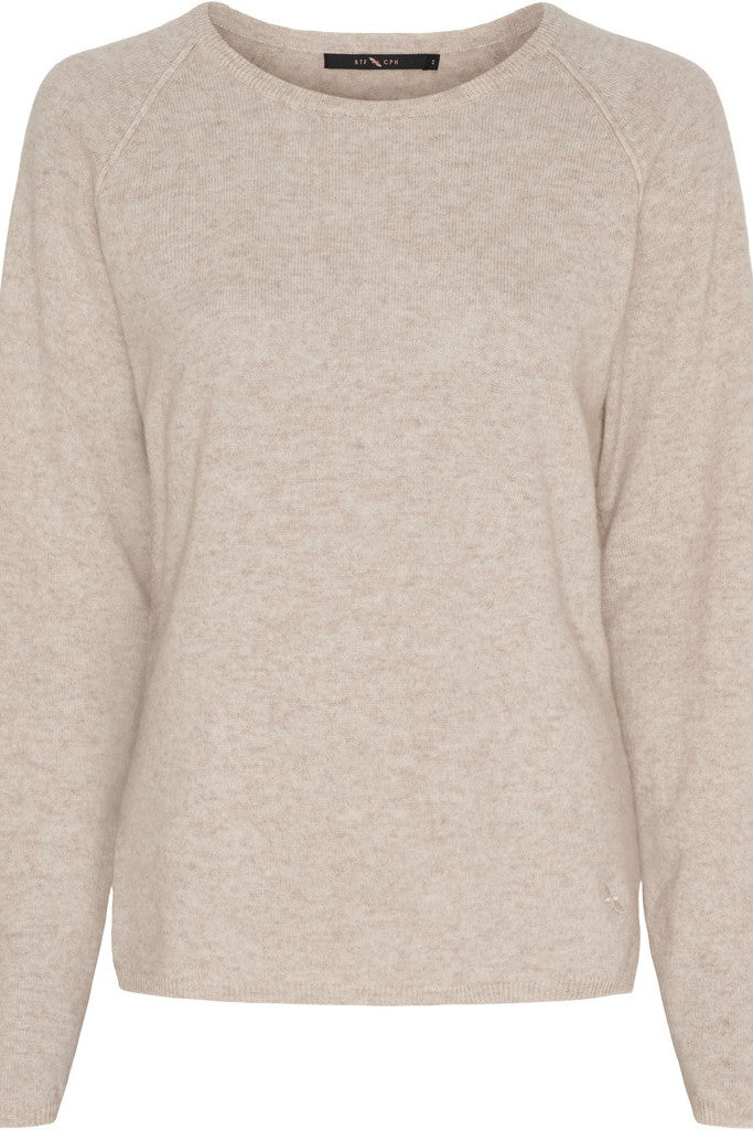 Cashmere pullover Sandmelange - BTF Copenhagen - Beige - XS - BTF50068 - Sanmelange - XS