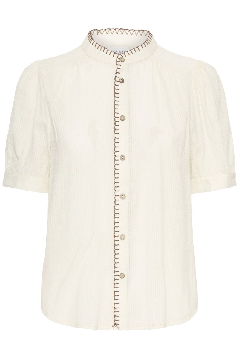 Blus Briana - Pulz - Vitt - XS - Pulz50210390 - creme - XS