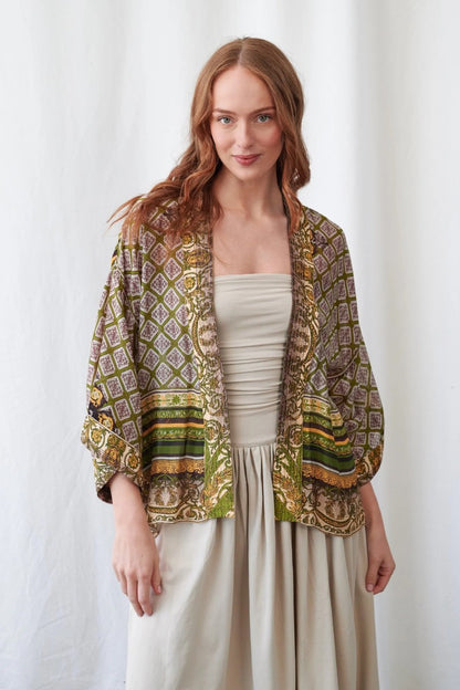 Kort kimono Amulet Green