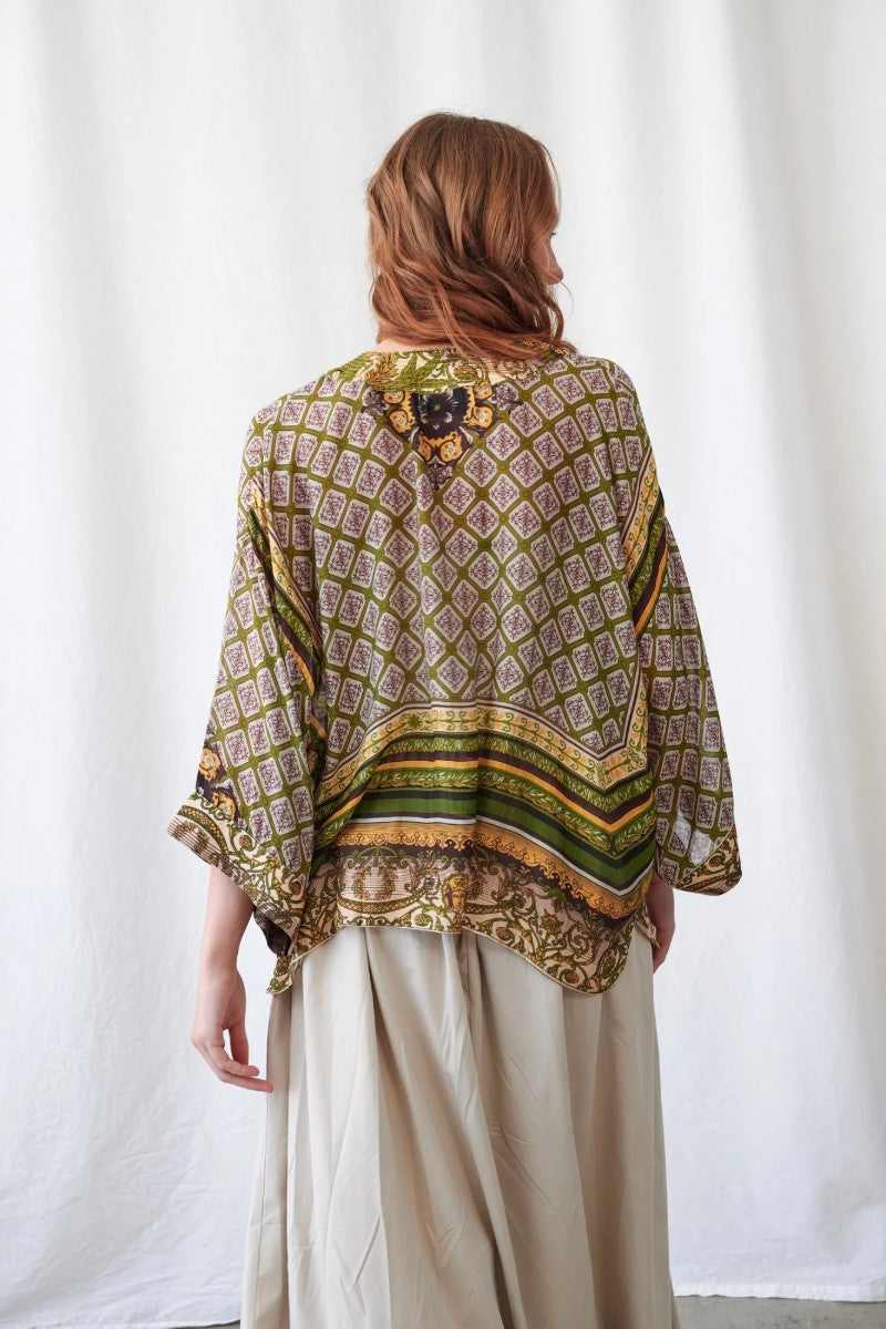 Kort kimono Amulet Green