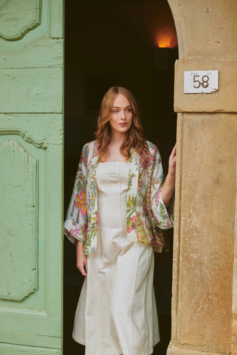 Kort kimono - One hundred stars - Mönstrad - One - onekimbohogardenecru - One