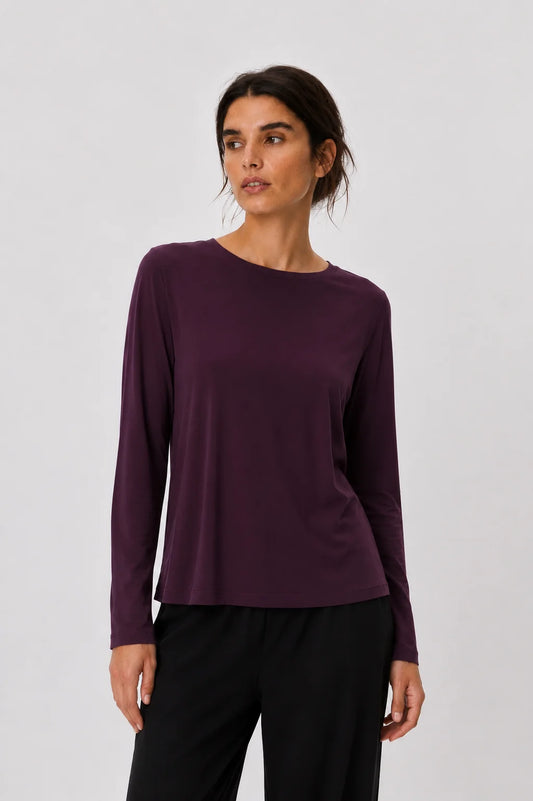 Trikåtop Cindy - Movesgood - Lila - XS - Movescindy - Drkplum - XS