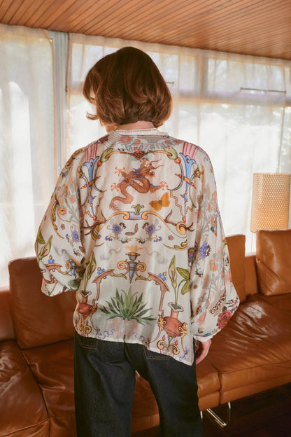 Kort kimono - One hundred stars