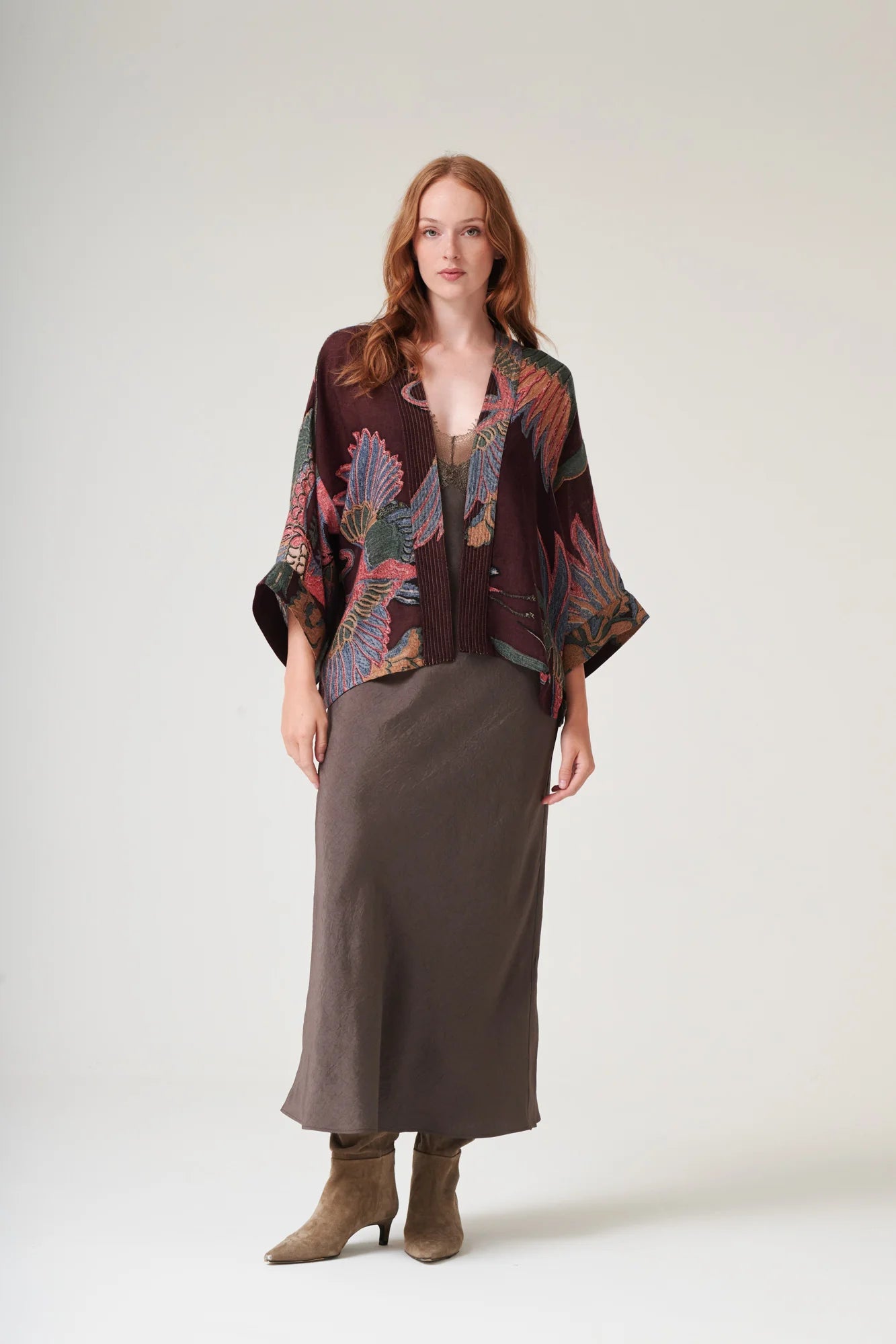 Kort kimono ull