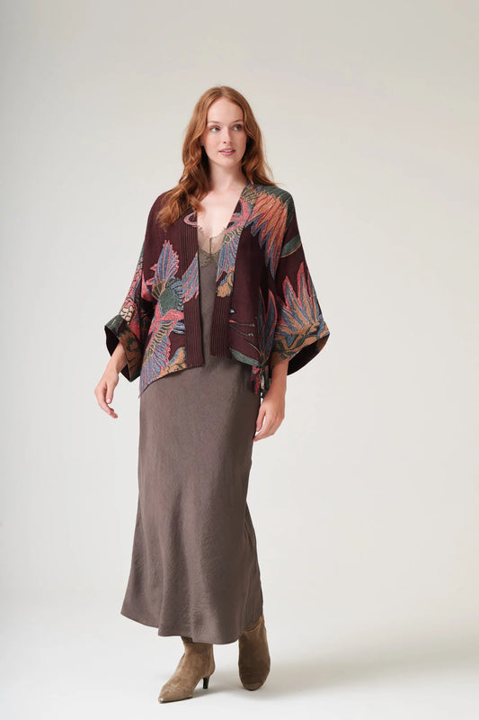 Kort kimono ull