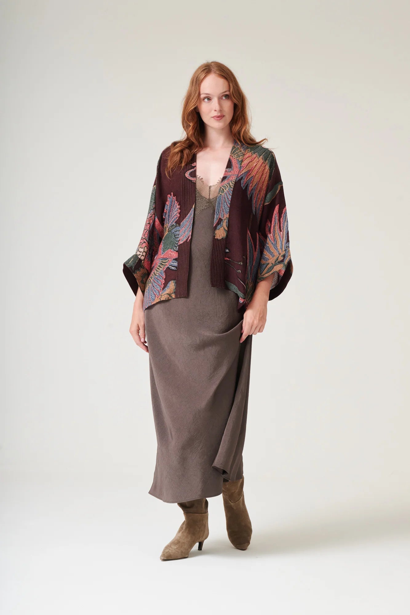 Kort kimono ull