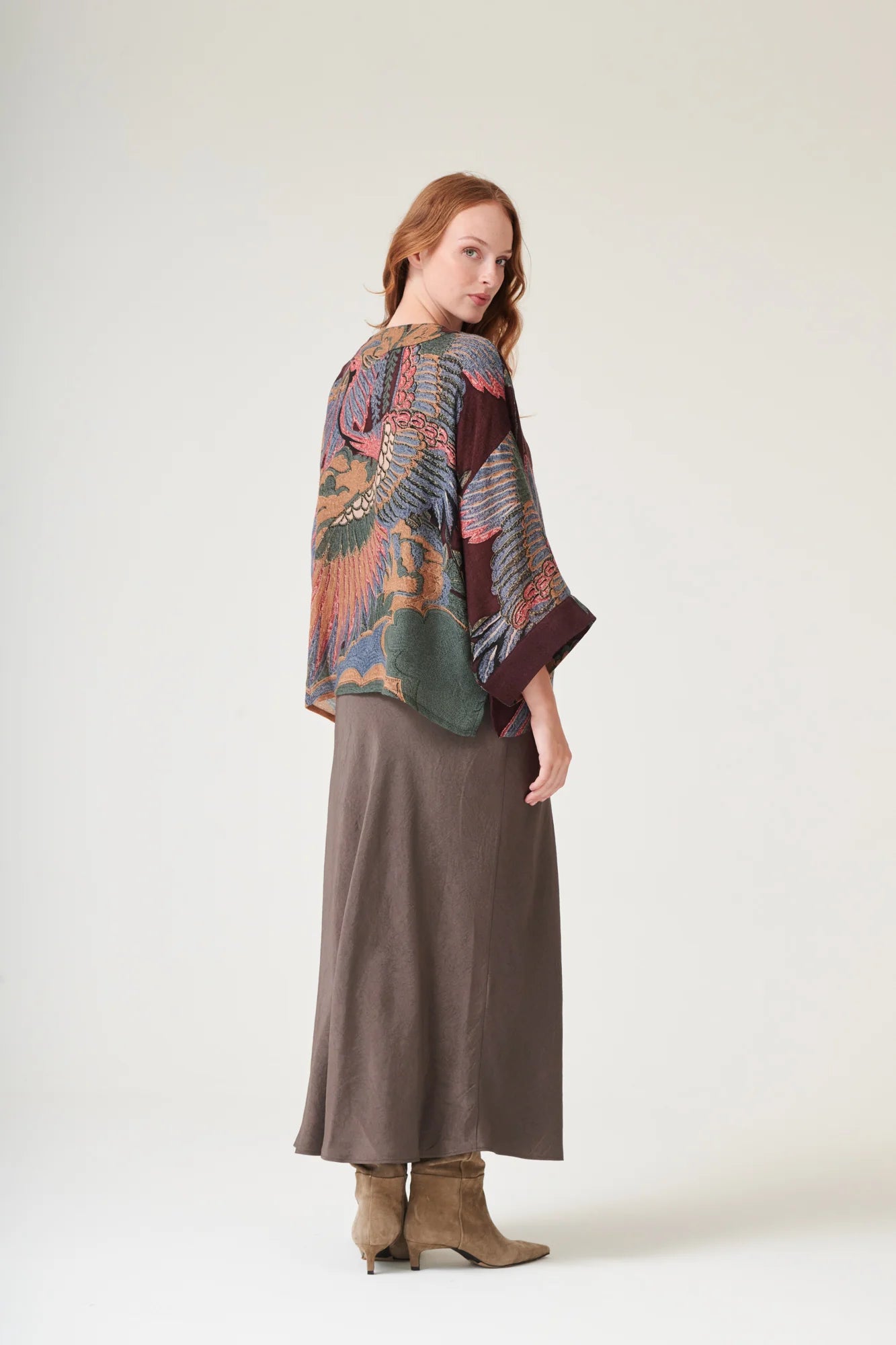 Kort kimono ull