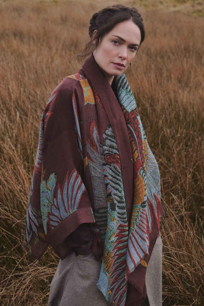 Kort kimono Wool Crane Brown - One hundred stars