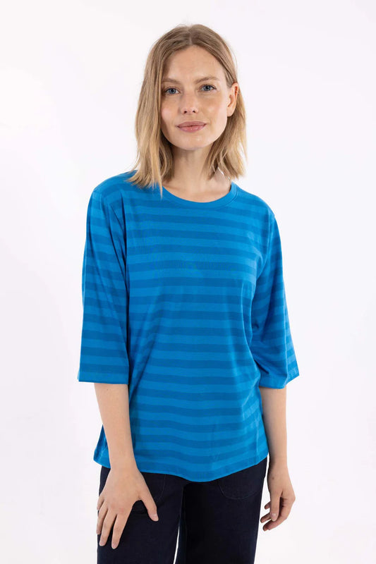 T - shirt Basic Glad - Danefae - Flerfärgad - XS - Danebasicgladtee - blårand - XS