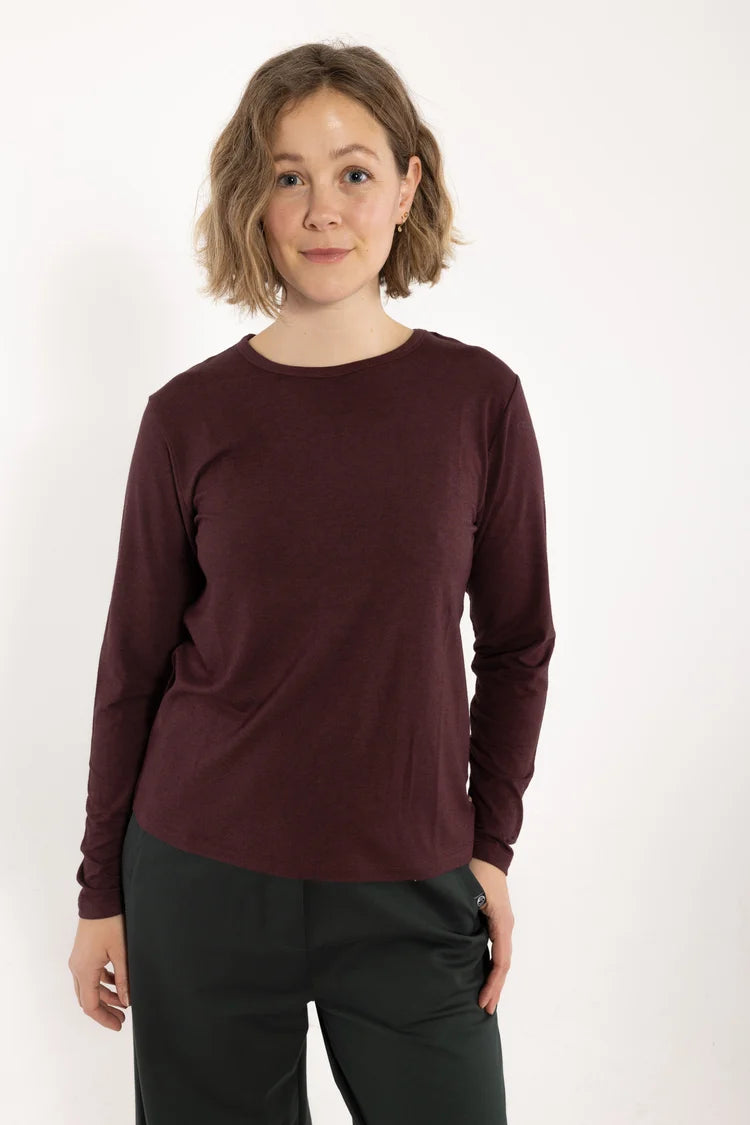 Merry Wool Tee - Danefae - Röd - XS - Danemerrywooltee - drkwine - XS