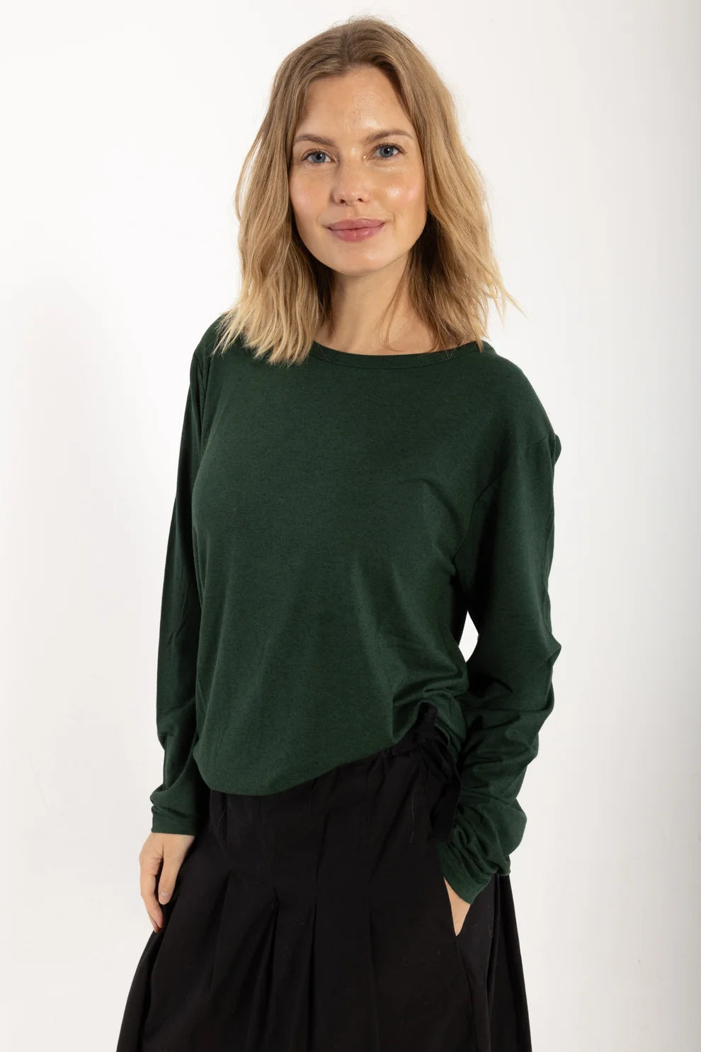 Merry Wool Tee - Danefae - Grön - XS - Danemerrywooltee - drkforest - XS