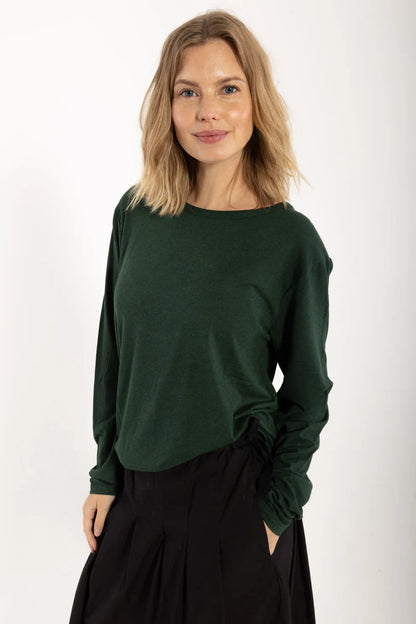 Merry Wool Tee - Danefae - Grön - XS - Danemerrywooltee - drkforest - XS
