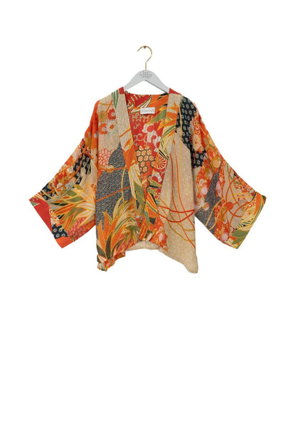 Kort kimono Fans Scarlet