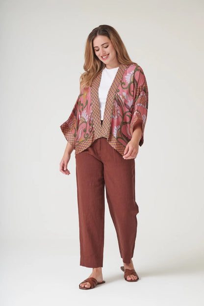 Kort kimono Giant Kantha Dusk