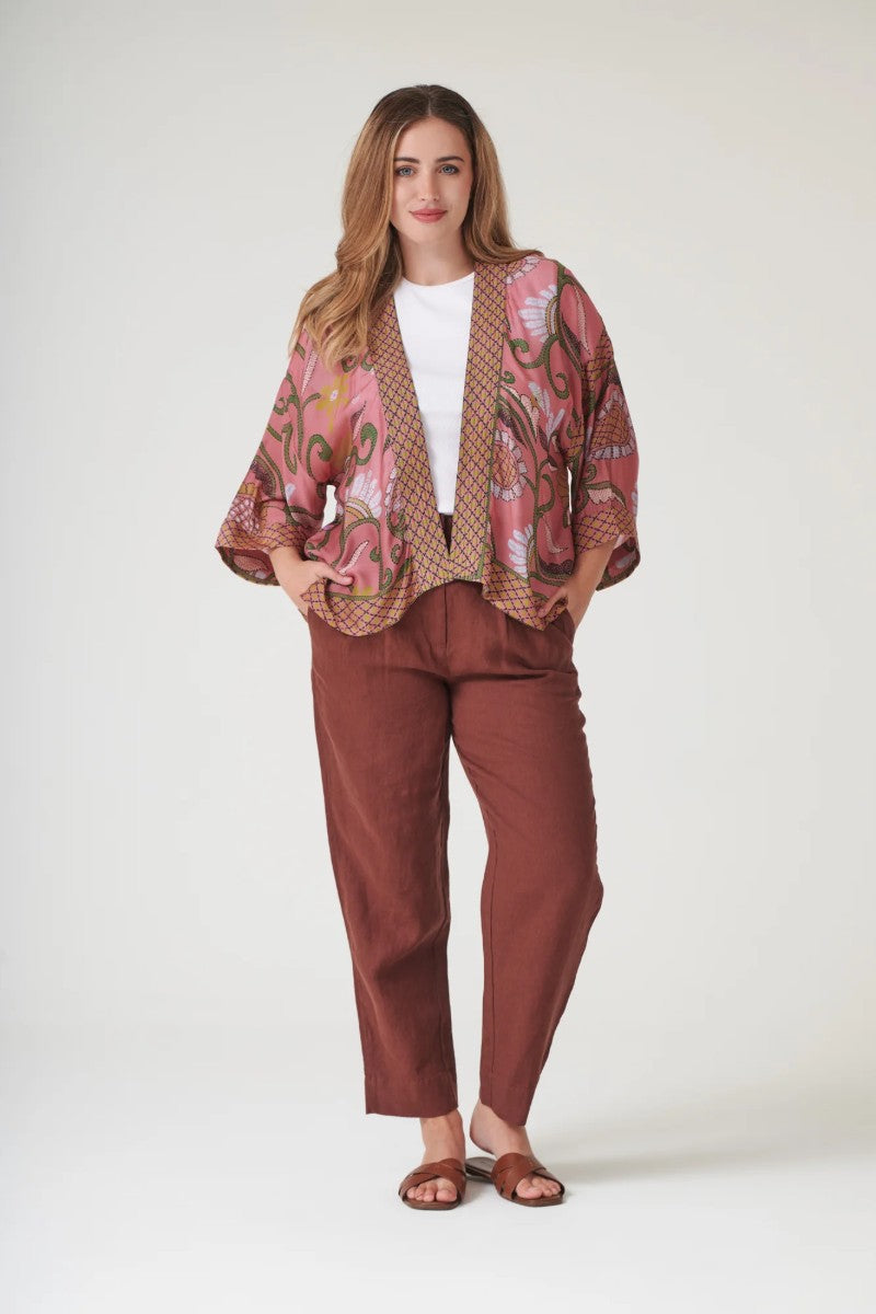 Kort kimono Giant Kantha Dusk