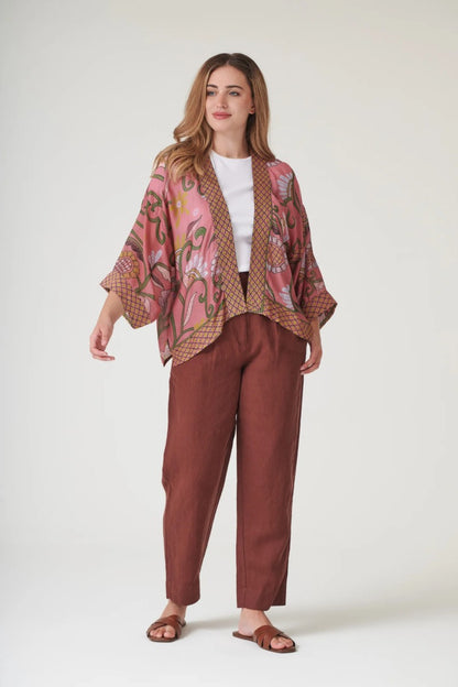 Kort kimono Giant Kantha Dusk