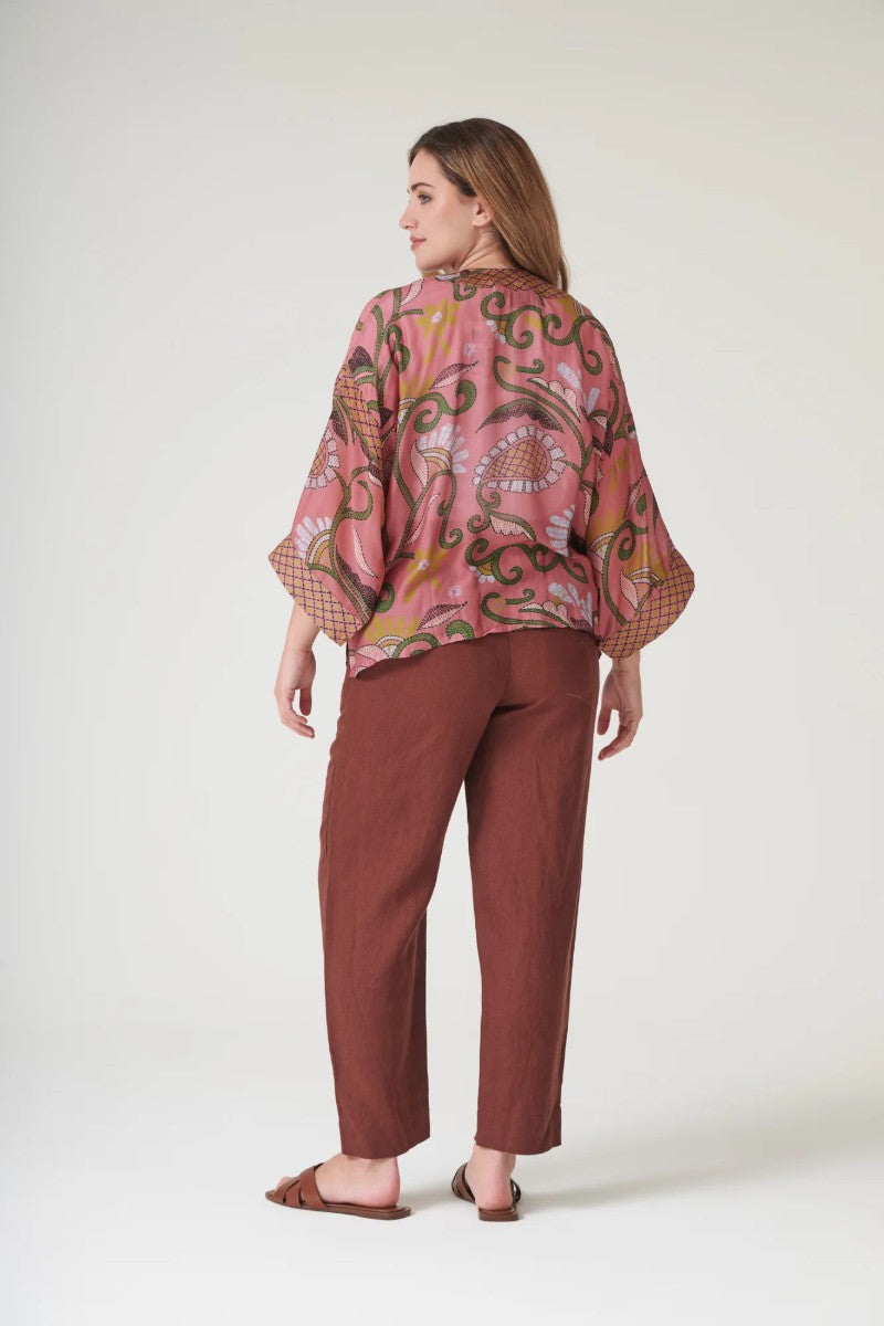 Kort kimono Giant Kantha Dusk