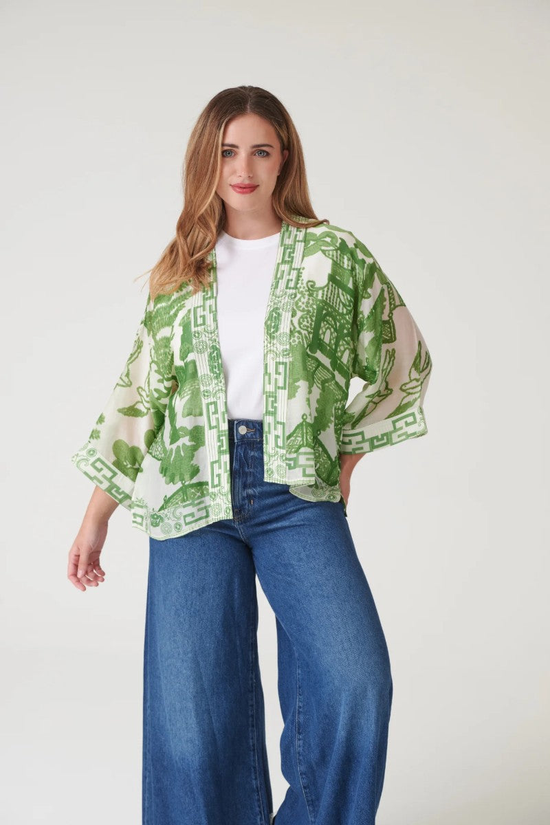 Kort kimono Giant Willow Green