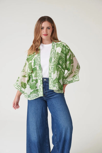 Kort kimono Giant Willow Green