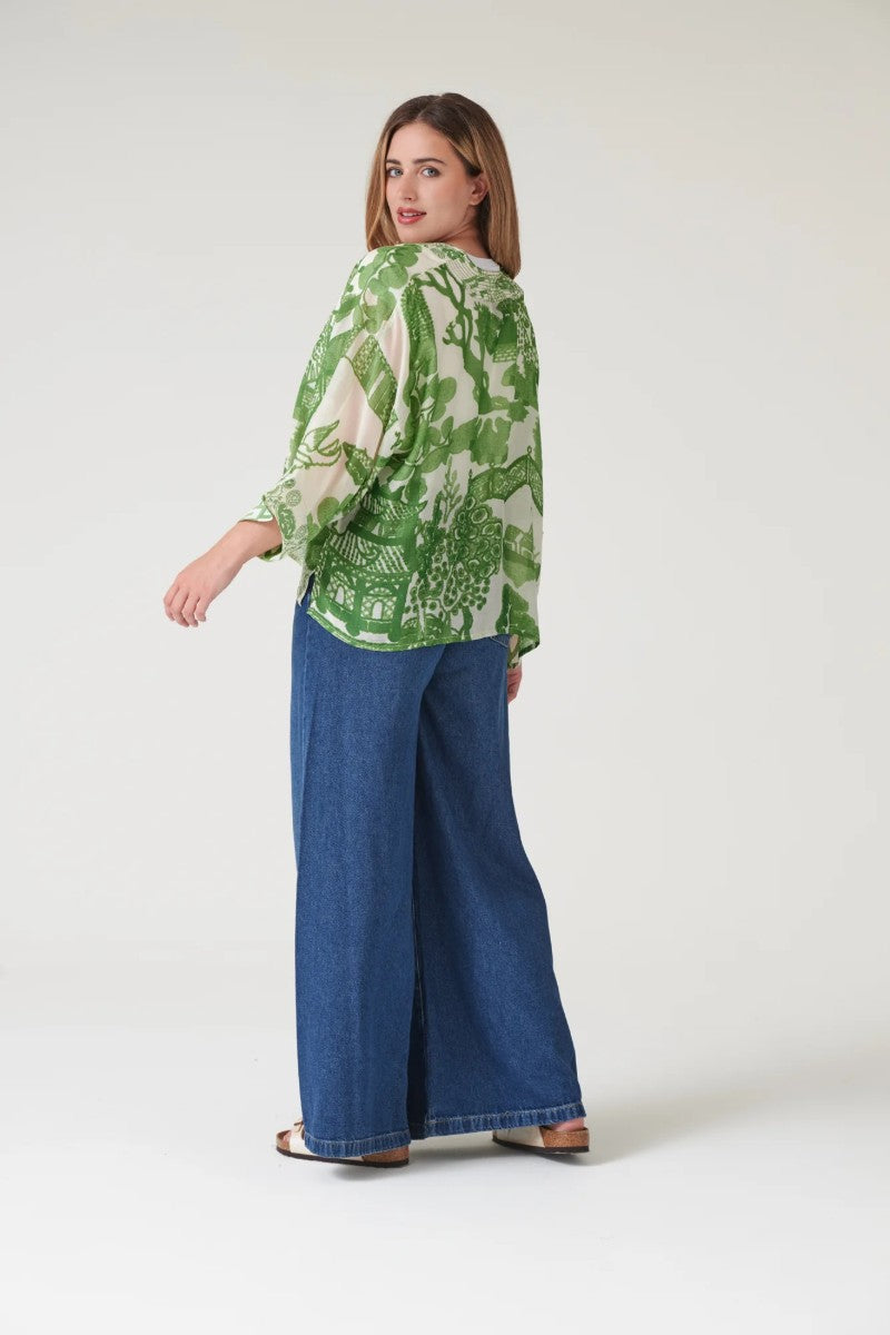 Kort kimono Giant Willow Green