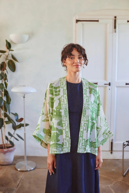 Kort kimono Giant Willow Green