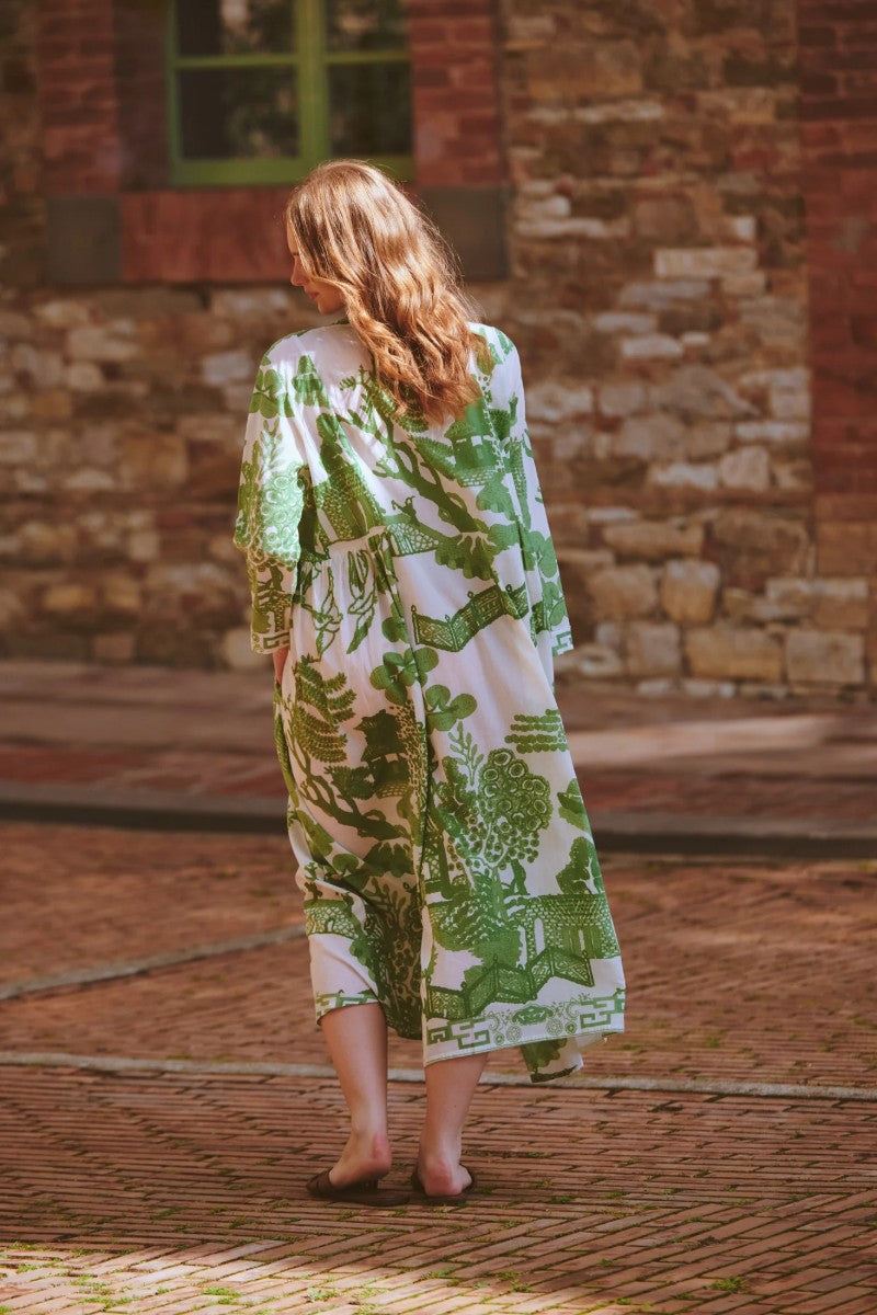 Pleat dress Giant Willow Green