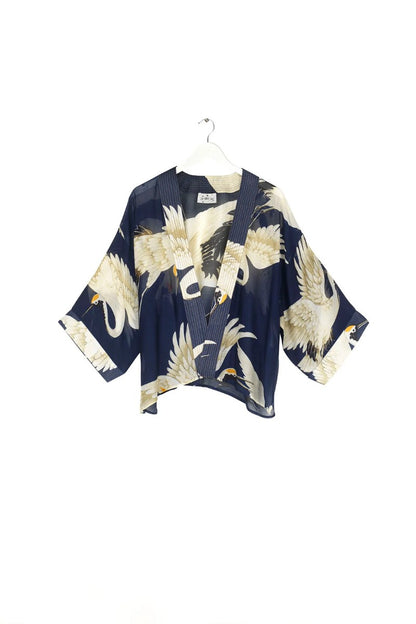 Kort kimono Stork Navy