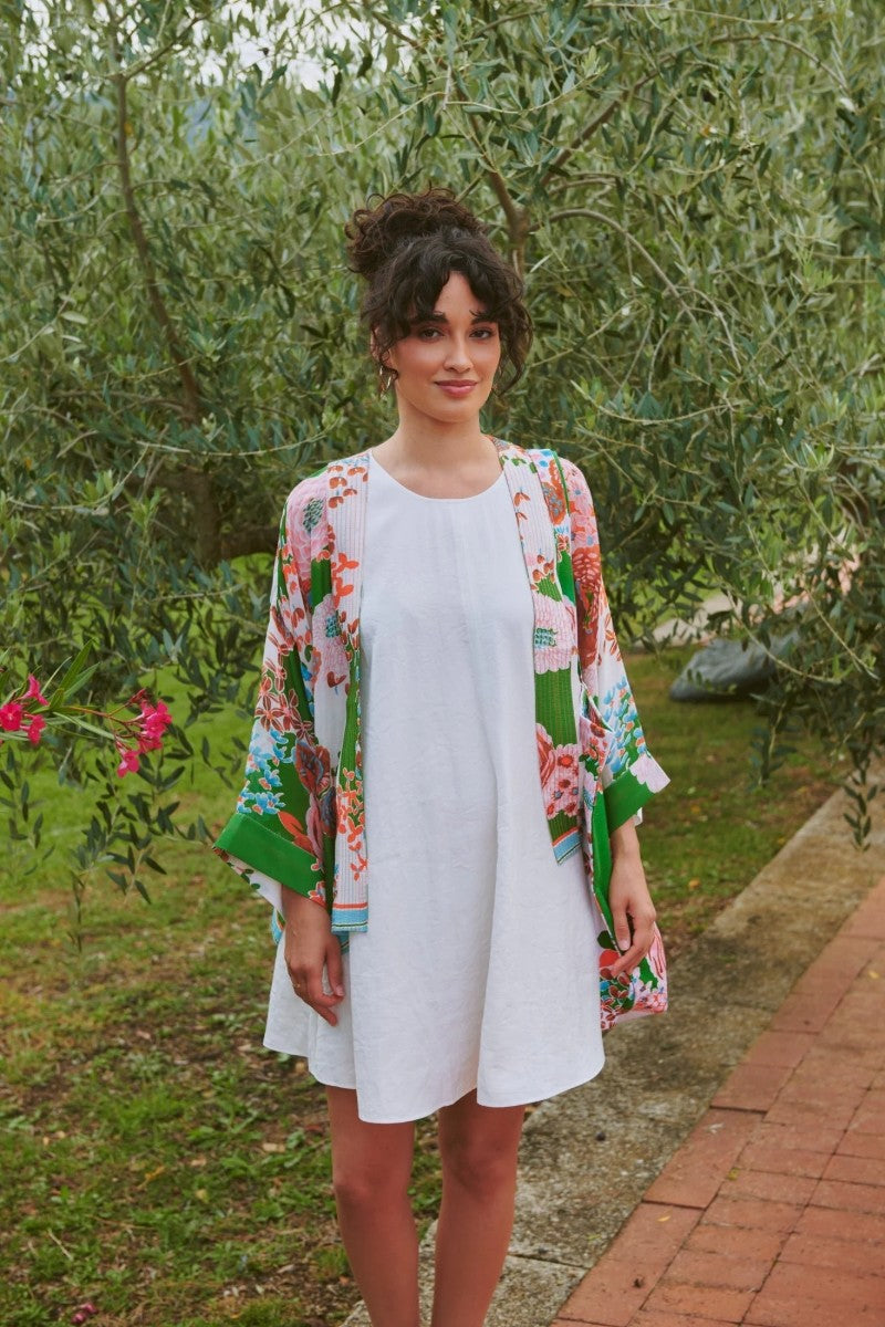 Kort kimono - One hundred stars - Mönstrad - One - onekimkitchbouquetgreen - One