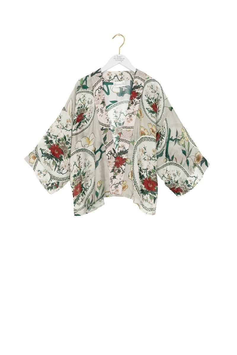 Kort kimono Magnolia Plate Putty - One hundred stars