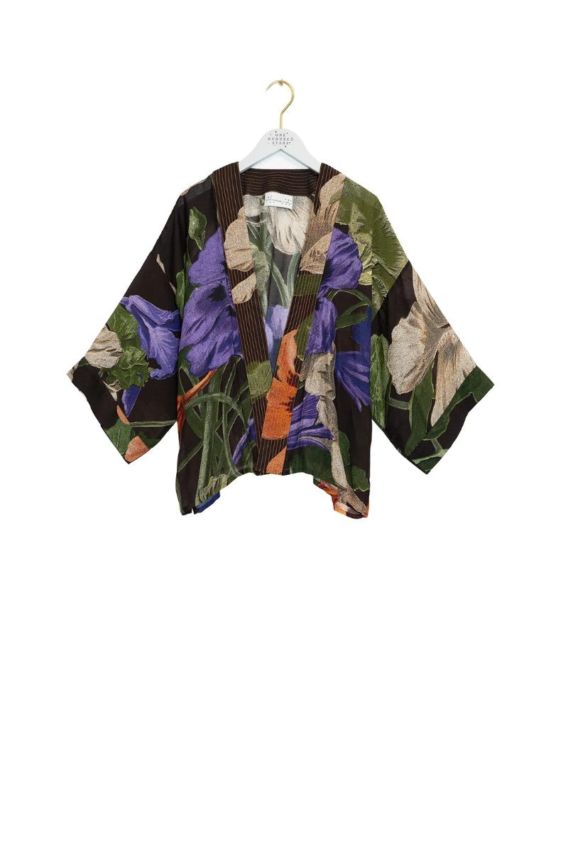 Kort kimono Nasturtium Black
